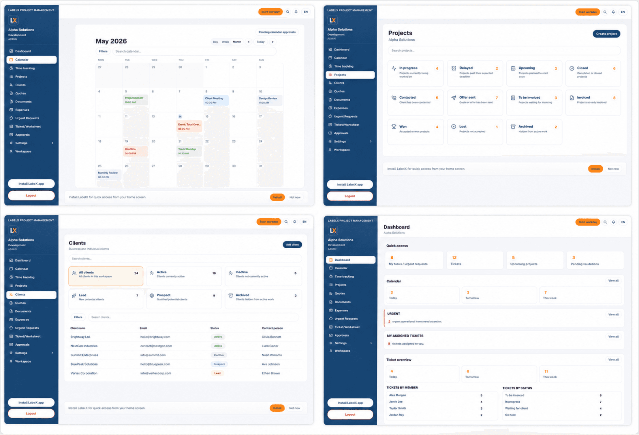 Workforce operations system interface